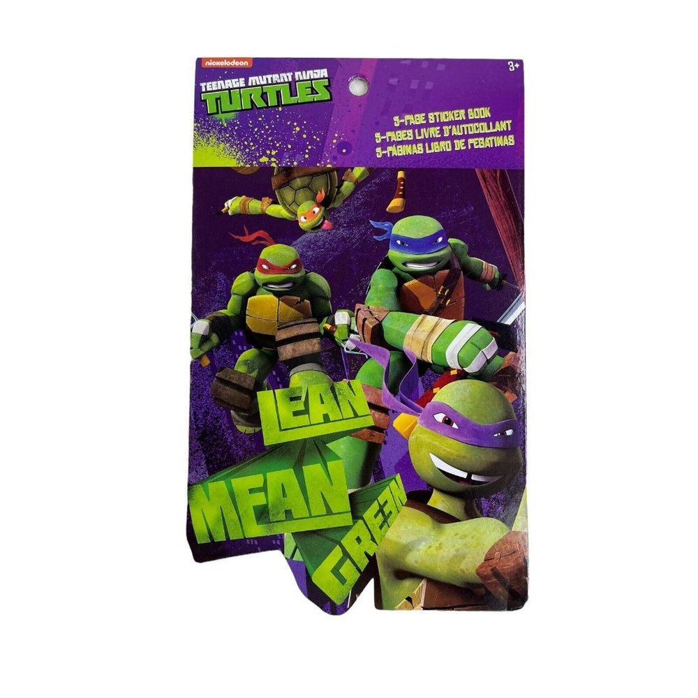 2013 Nickelodeon Teenage Mutant Ninja Turtles Sticker 5 Page Book Lean Mean GIFT